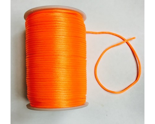 Шнур атласный шир.3 мм. арт.4788-AS цв.ярко-оранжевый уп.90 м.